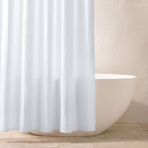 Casaluna -  Waffle Knit Minimalist Cotton Blend Showe White